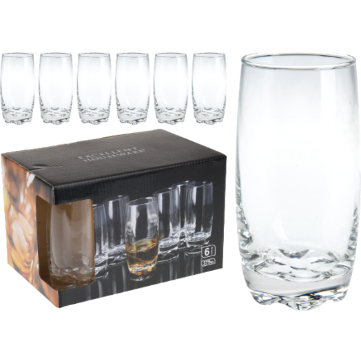 ÜVEGPOHÁR SZETT 6DB-OS, 375ML