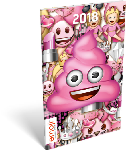 Lizzy zsebnaptár A6 Emoji Pink