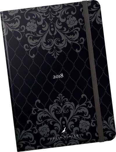Lizzy Dolce Blocco agenda B6 heti Black Lace