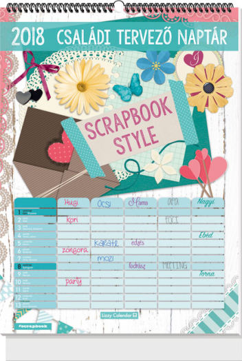 Lizzy falinaptár B3 Családi tervező - Scrapbook