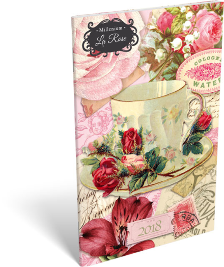 Lizzy zsebnaptár A6 Vintage La Rose