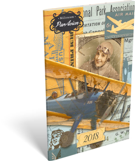 Lizzy zsebnaptár A6 Vintage Par Avion