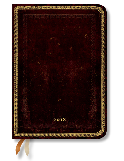 Paperblanks agenda heti Midi BlackMoroccan verso