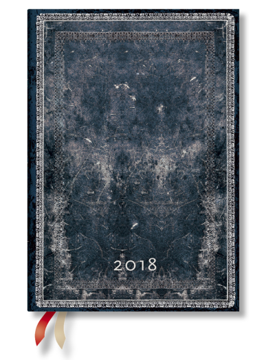 Paperblanks agenda heti Midi MidnightSteel vertikális