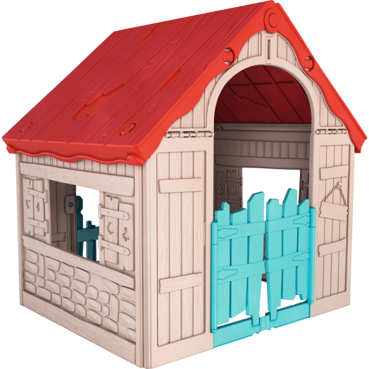 GYEREKHÁZ "FOLDABLE" MŰANYAG, PIROS, 101,8X89,7X110,6 Outlet