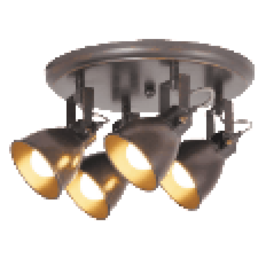 5965 Vivienne, indusztriális stílusú szpot lámpa E14 4x MAX 40W antik barna