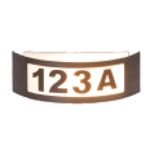 8748 Innsbruck, kültéri házszám fény matrica szettel, IP44, AntikArany