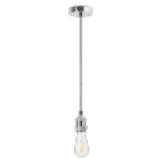 1418 Fixy, függeszték vasalókábellel és fém részekkel, ezüst E27 MAX 40W ezüst