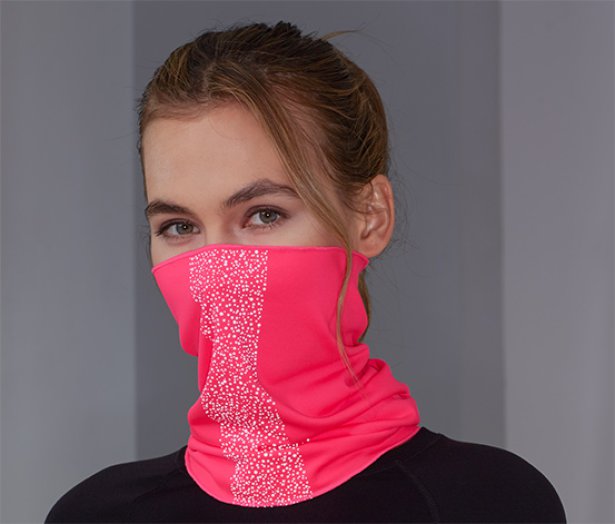 Multifunkcionális kendő, fényvisszaverő, pink