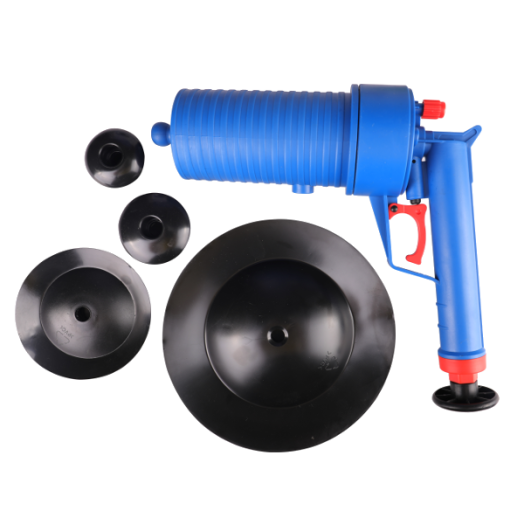 DUGULÁSELHÁRÍTÓ CSŐTISZTÍTÓ PUMPA, MECHANIKUS 4 ADAPTERREL