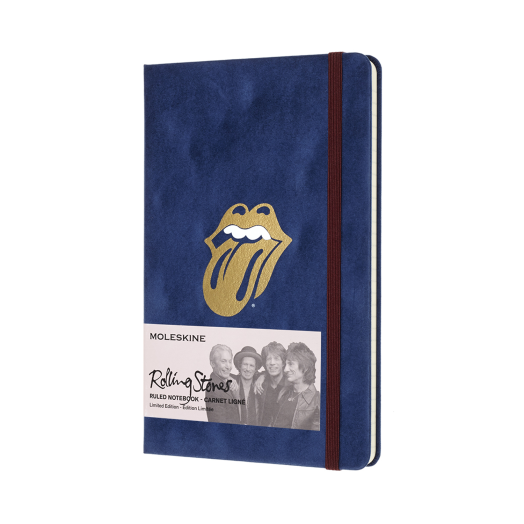Moleskine notesz vonalas Large Rolling Stones bársony