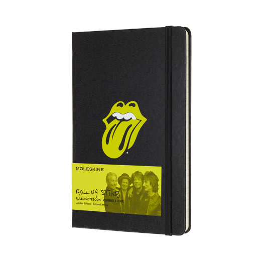Moleskine notesz vonalas Large Rolling Stones fekete