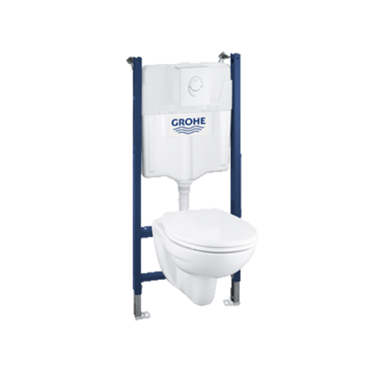 GROHE SOLIDO WC TARTÁLY SZETT (KRÓM NYOMÓLAP+FALI WC- WC ÜLŐKE)
