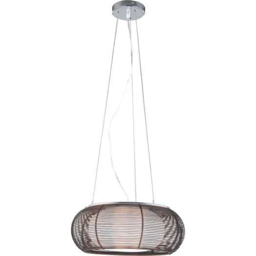 MIRA FÜGGESZTÉK E27 2X60W KRÓM/KÁVÉ