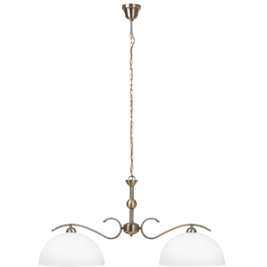 AURELIA 2 ÁGÚ CSILLÁR E27 2X60W BRONZ/FEHÉR