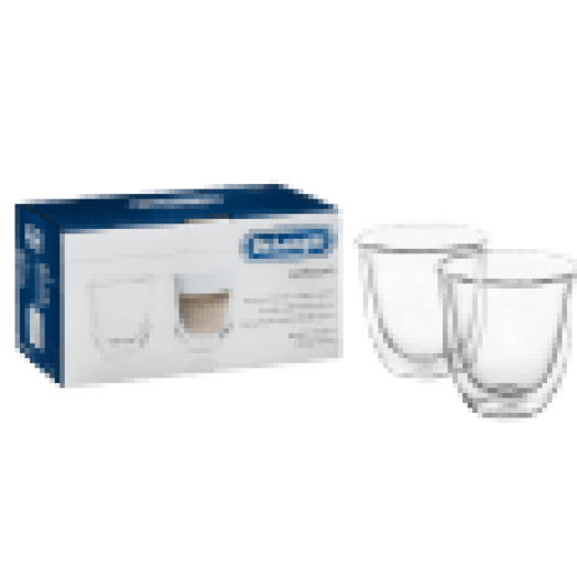 Dupla falú termo üvegpohár, cappuccino