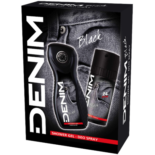 DENIM BLACK ILLATSZER CSOMAG DEZODOR 150ML + TUSFÜRDŐ 250ML