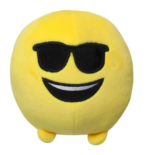 Imoji plüss labda 11cm napszemüveges