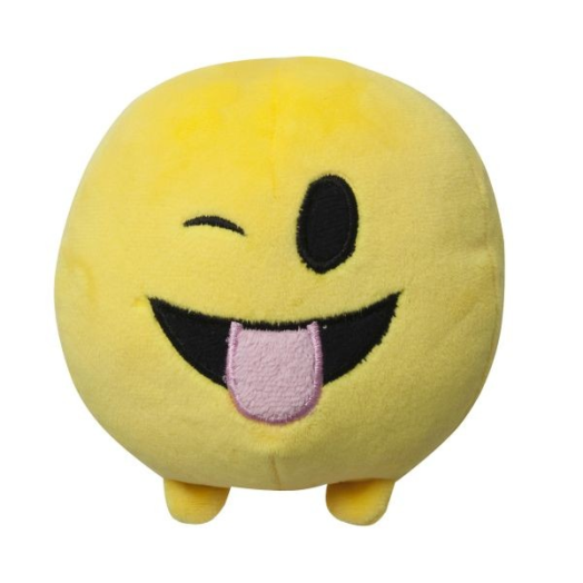 Imoji plüss labda 11cm kacsint és nyelvet ölt