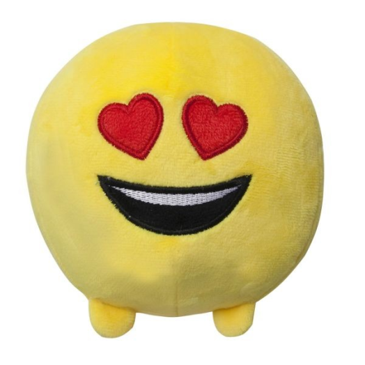 Imoji plüss labda 11cm szívszemű