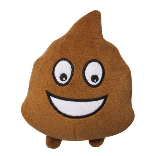 Imoji plüss labda 11cm barna