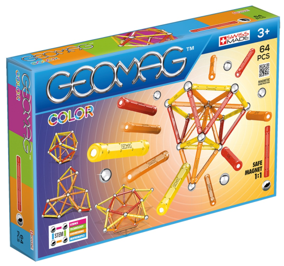 Geomag Color mágneses építő 64db