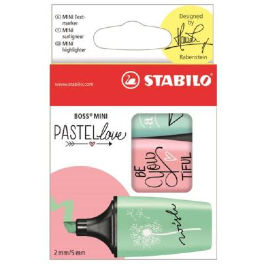 STABILO BOSS MINI Pastellove szövegkiemelő dobozos 3 db