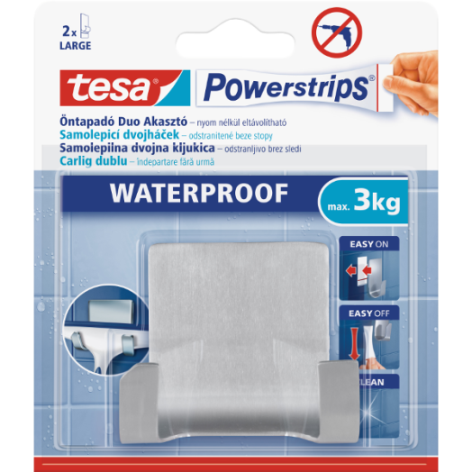 POWERSTRIPS WATERPROOF AKASZTÓ      KETTŐS, ROZSDAMENTES ACÉL