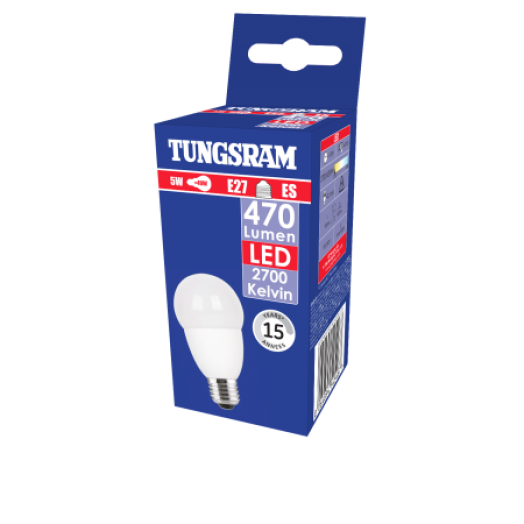 9444 Tungsram LED kisgömb izzó 5W E27, 470lm
