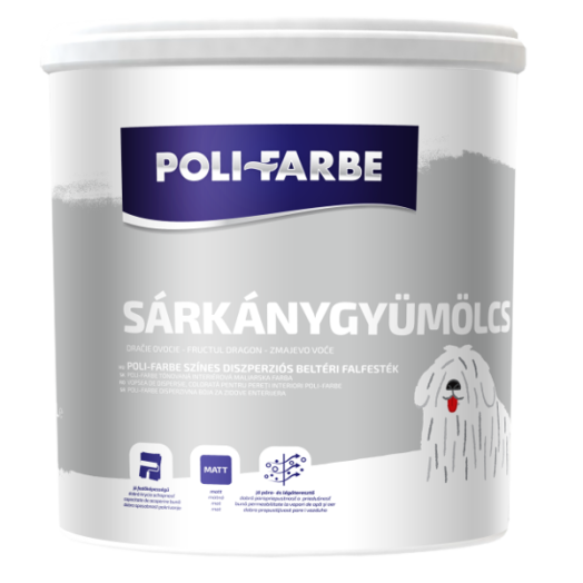 POLI-FARBE BELTÉRI FALFESTÉK 2,5L SÁRKÁNYGYÜMÖLCS