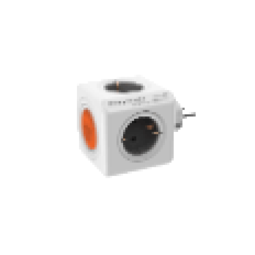 1511/EUORRM PowerCube Original Remote hálózati elosztó, 4 dugalj, kapcsoló, fehér-narancs
