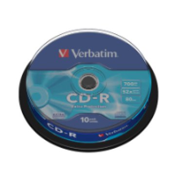 CD-R lemez 700 MB 52x, 10db hengeren, DataLife