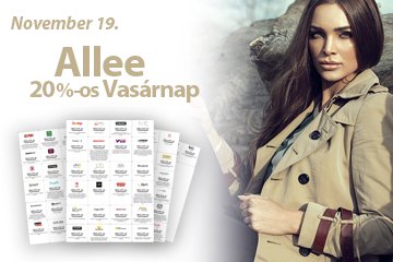20%-os Vasárnap november 12-én!