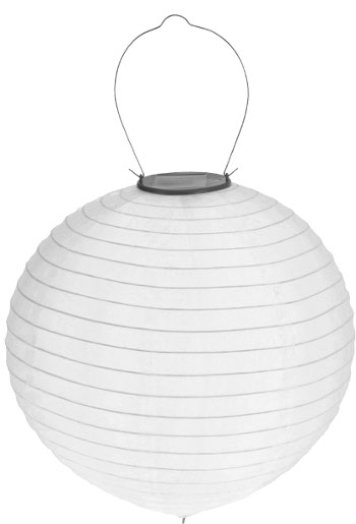 Napelemes vízálló kültéri LED lampion (30 cm) – fehér színben