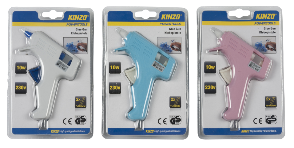 KINZO ragasztópisztoly 10W 230 V 3 szín