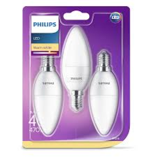 Philips LED Classic izzó 40W B35 E14 WW FR ND 3db/cs