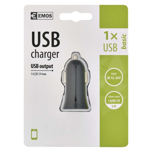 Univerzális autós usb töltő 1A
