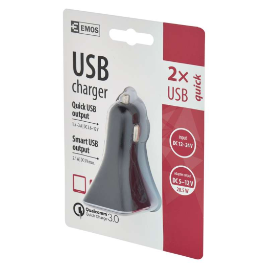 Univerzális autós usb töltő 3A 2 usb