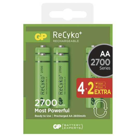 GP akku recyko AA 2700mah 4+2db
