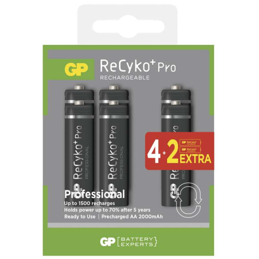 GP akku recyko+ pro prof. AA 6db 2500mah
