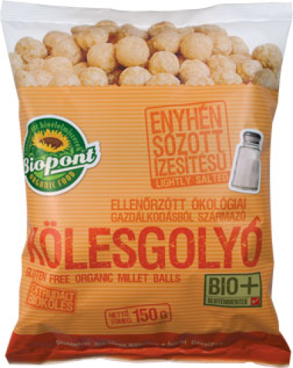 Biopont Extrudált kölesgolyó, enyhén sós 100 g