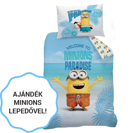 Minyonok kék ágyneműhuzat