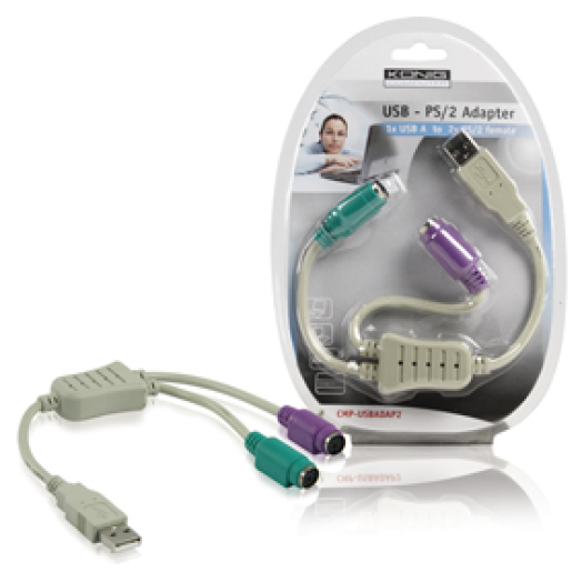 USB-2XPS/2 átalakító adapter