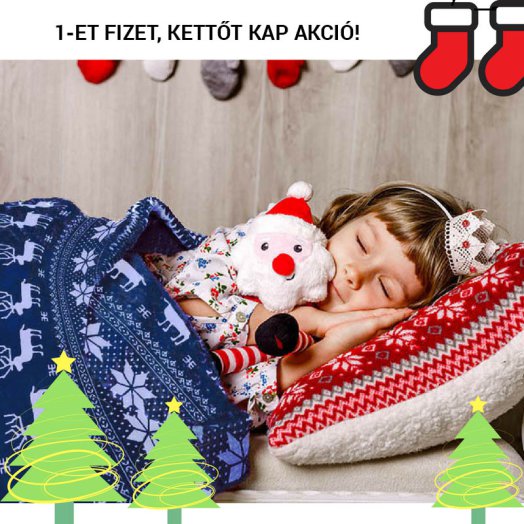 Jahu - Kék karácsonyi takaró