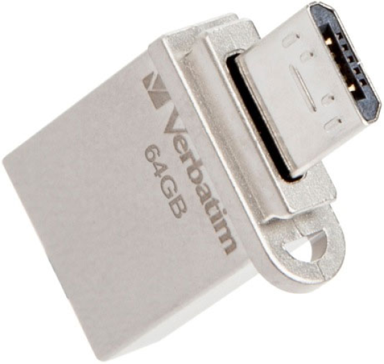 Pendrive 64GB Verbatim Micro USB 3.0 + micro usb adapter