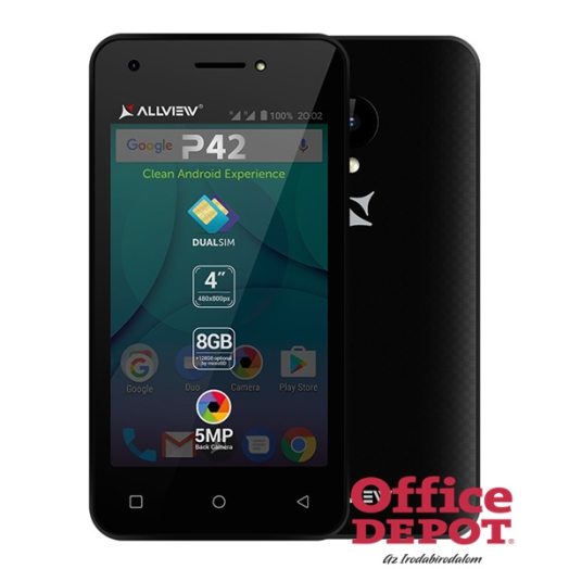 Allview P42 4" 3G 8GB Dual SIM fekete okostelefon
