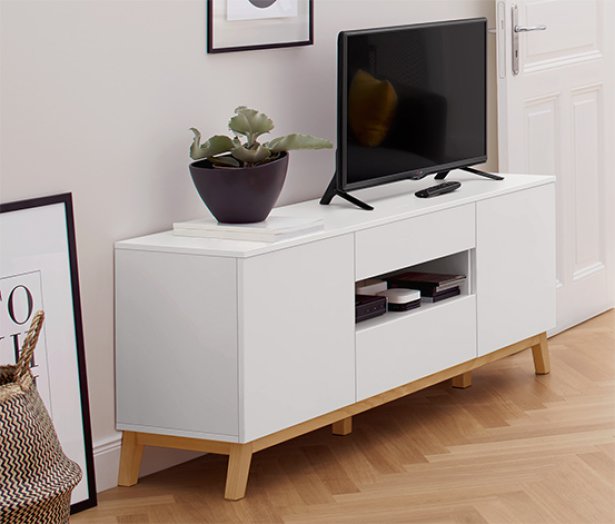 TV-s szekrény, fehér
