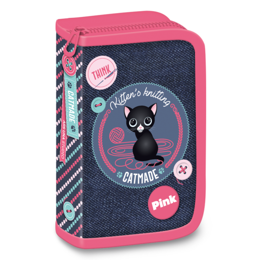 Think-Pink tolltartó írószerekkel feltöltött