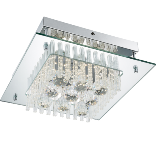 ELENA LED MENNYEZETI LÁMPA 12W 1*LED 1040LM 4000K KRISTÁLY/ÜVEG