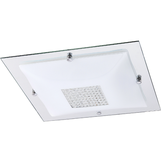 DEBORAH MENNYEZETI LÁMPA E27 3XMAX.40W ÁTLÁTSZÓ/KRISTÁLY SZÖGLETES